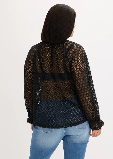 T-shirt en dentelle, coton majoritaire, bonprix