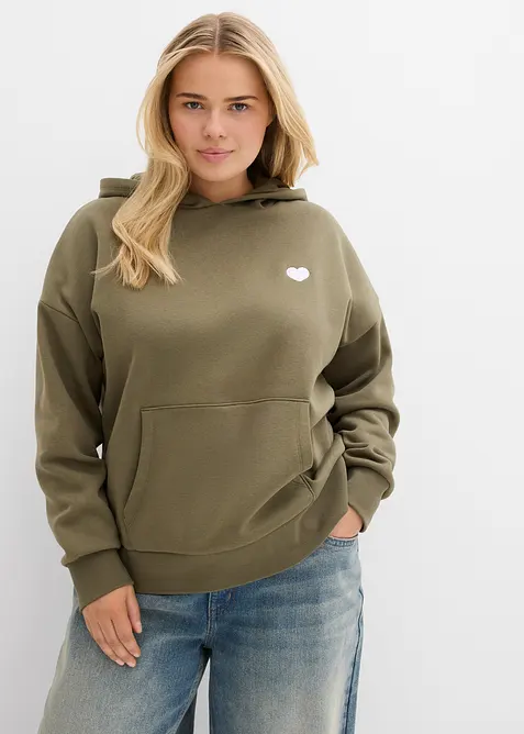 Sweat à capuche doux en coton mélangé, bonprix
