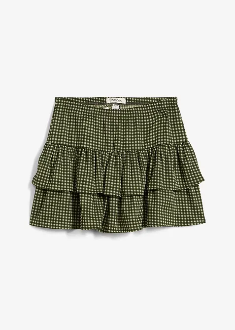 Jupe étagée en crêpe texturé, bonprix