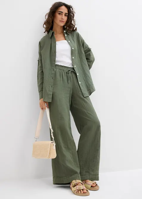 Chemise oversize en gaze de coton aérienne, bonprix