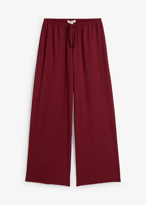 Pantalon jogger en crêpe texturé, bonprix