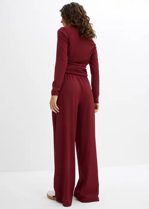 Pantalon jogger en crêpe texturé, bonprix