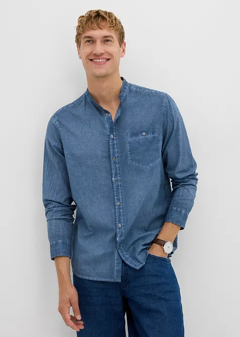 Chemise manches longues aspect délavé, bonprix