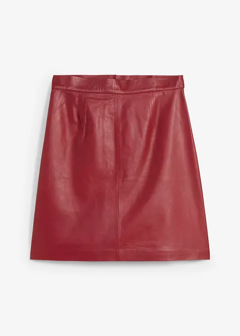 Mini-jupe en cuir d’agneau nappa, bonprix