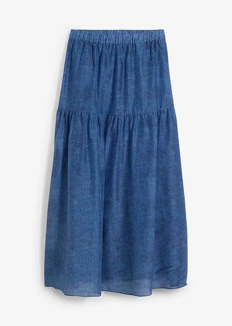 Jupe longue avec soie, bonprix