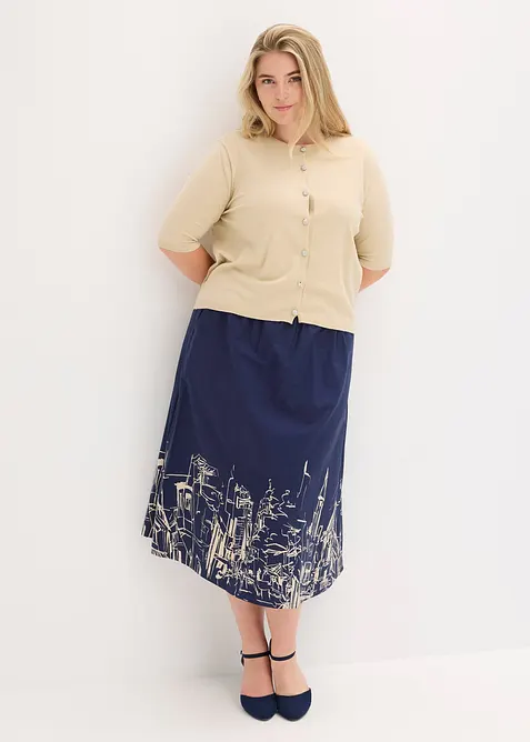 Gilet en fine maille de viscose mélangée, bonprix