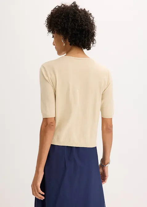 Gilet en fine maille de viscose mélangée, bonprix