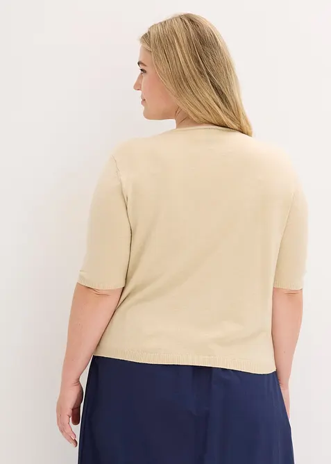 Gilet en fine maille de viscose mélangée, bonprix