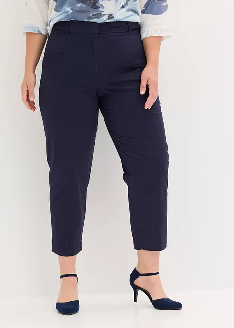 Pantalon en twill, fuselé, bonprix