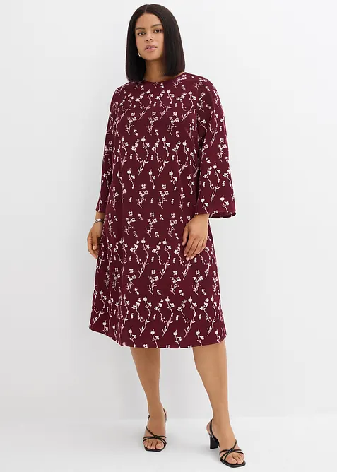 Robe midi florale 100% viscose, bonprix