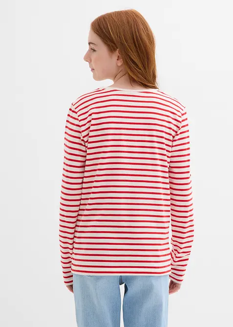 Lot de 3 T-shirts manches longues 100% coton, bonprix