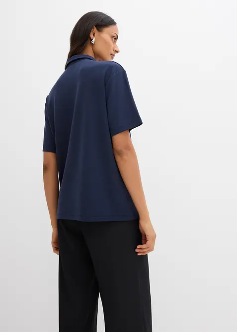 Polo en viscose mélangée, bonprix