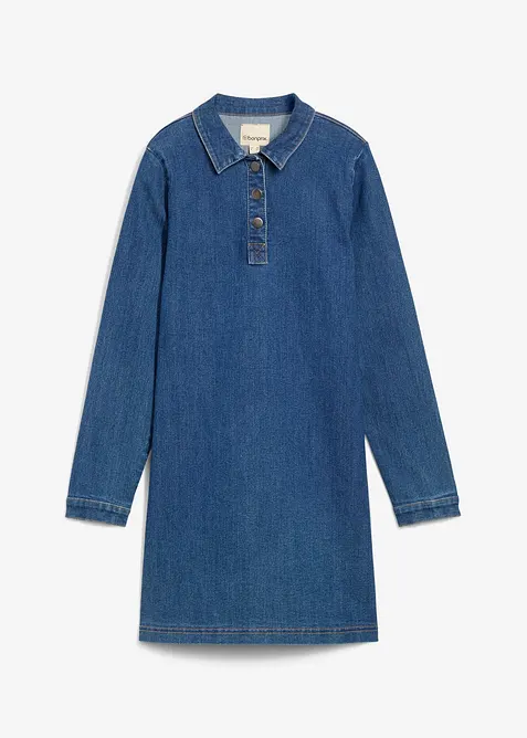 Robe trapèze en jean, bonprix