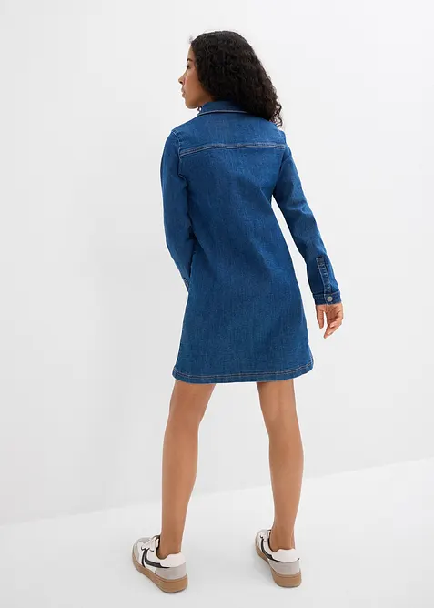 Robe trapèze en jean, bonprix