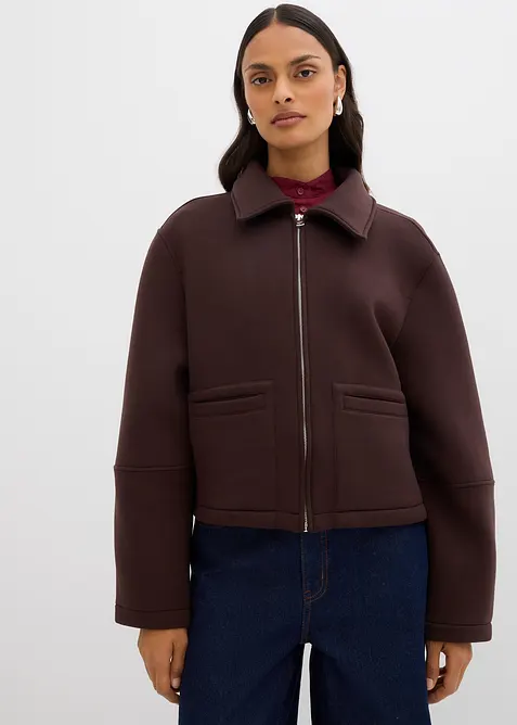 Veste courte en matière néoprène, bonprix