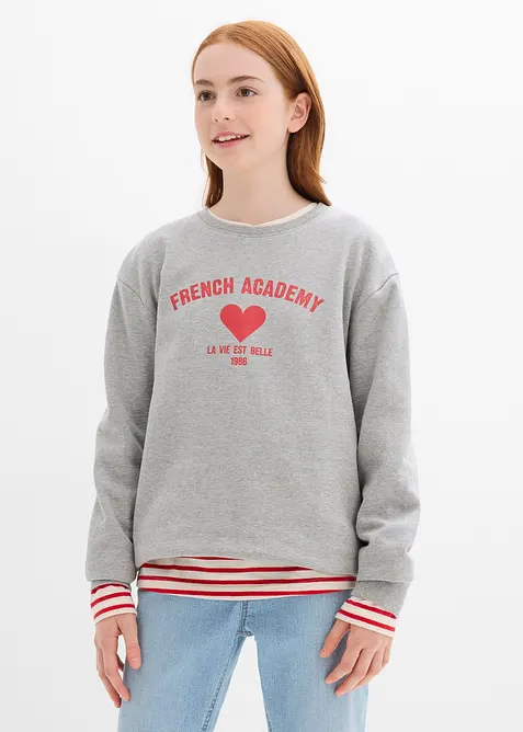 Sweat doux en coton mélangé, bonprix