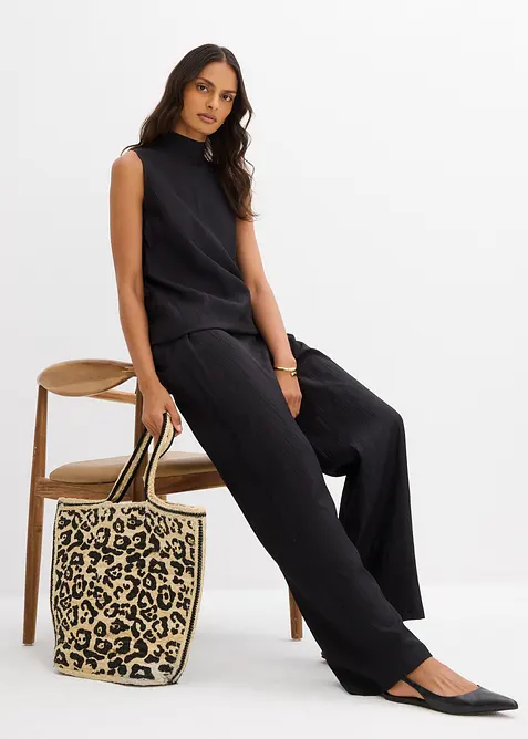 Top long et textur&eacute; en viscose m&eacute;lang&eacute;e, bonprix