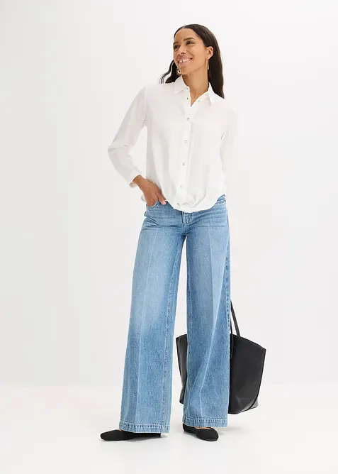 Chemisier textur&eacute; avec d&eacute;tail nou&eacute;, bonprix