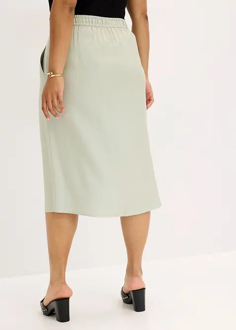 Jupe midi en satin brillant, bonprix