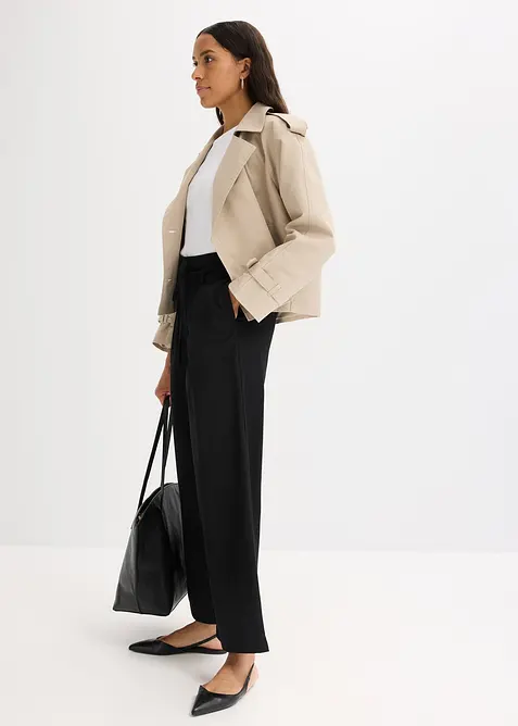 Pantalon à pinces et lien à nouer, bonprix