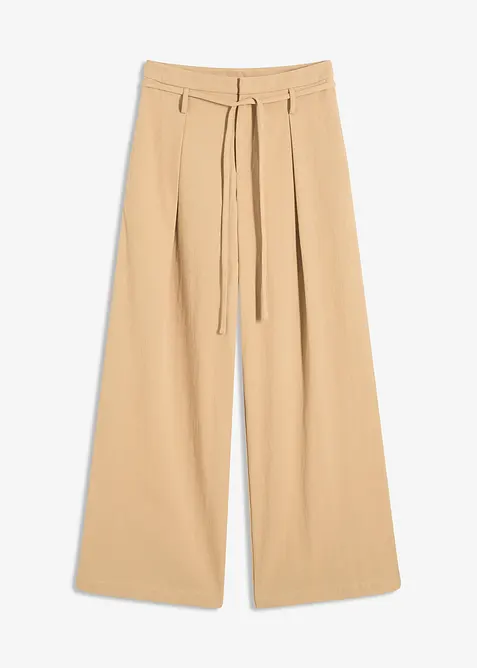 Pantalon à pinces et lien à nouer, bonprix