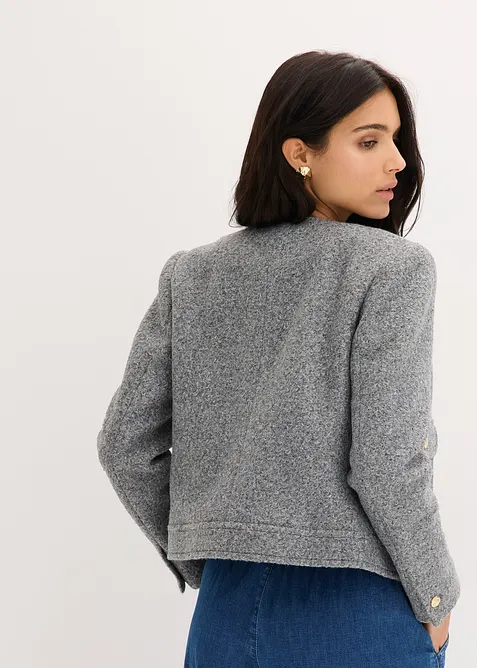 Blouson en maille bouclette douce, bonprix