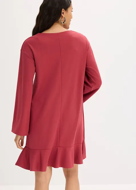 Robe courte à base volantée en jersey Milano, bonprix