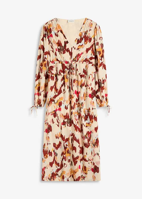 Robe midi imprimée avec lurex, bonprix