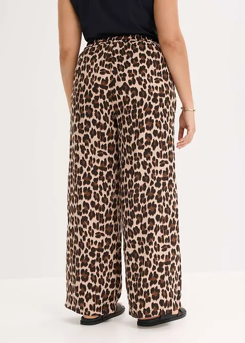 Pantalon palazzo en satin fluide, bonprix