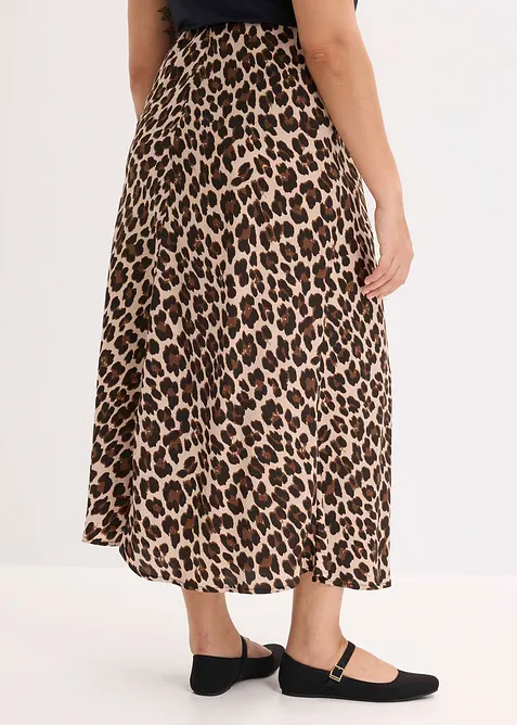 Jupe midi en satin fluide, bonprix