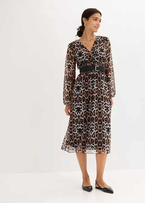 Robe midi en mesh doux, bonprix