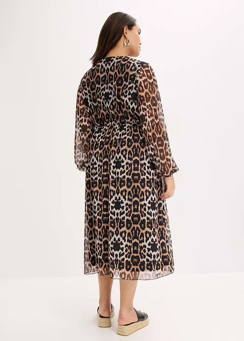 Robe midi en mesh doux, bonprix