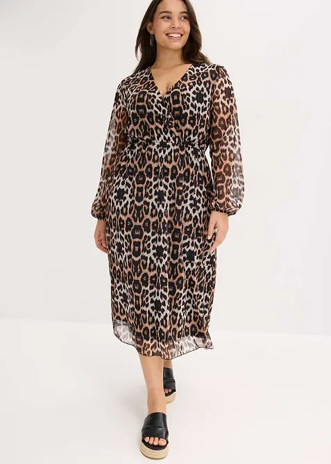 Robe midi en mesh doux, bonprix