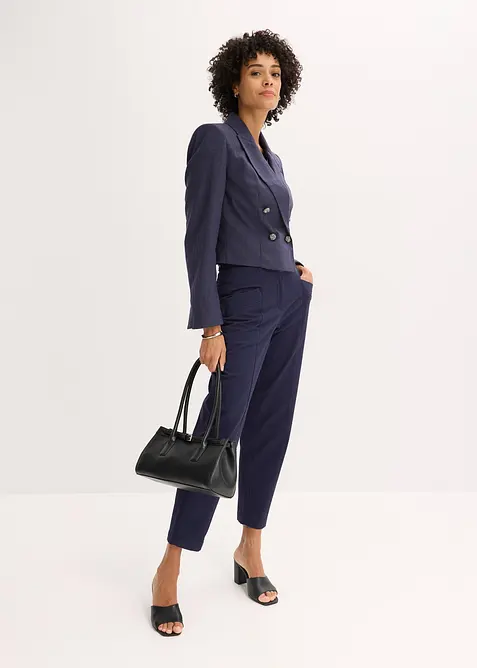 Blazer court avec épaulettes pour une silhouette structurée, bonprix