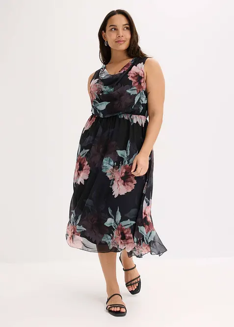 Robe midi en mesh doux, bonprix