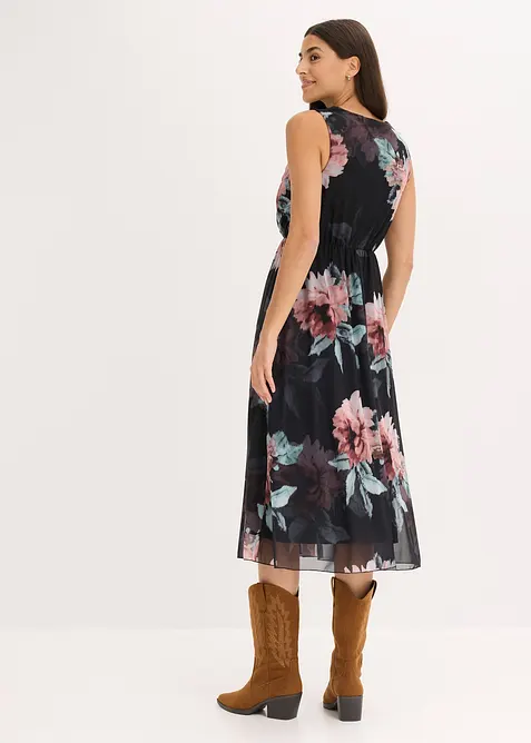 Robe midi en mesh doux, bonprix