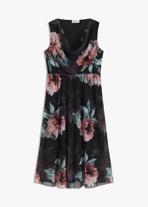 Robe midi en mesh doux, bonprix