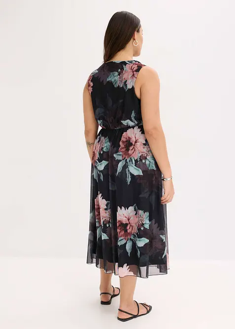 Robe midi en mesh doux, bonprix