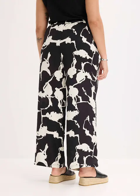 Pantalon palazzo en satin fluide, bonprix