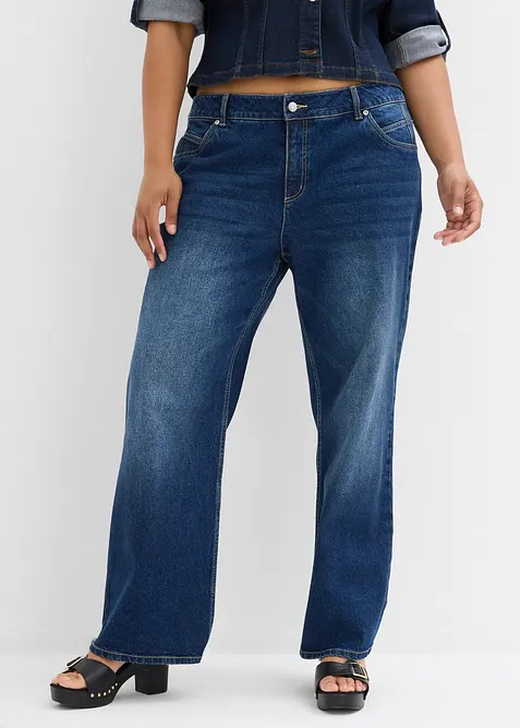 Jean droit, taille mi-haute, bonprix