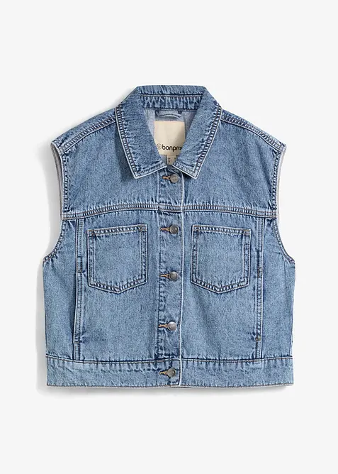 Gilet sans manches en jean, bonprix