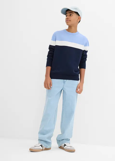 Jean droit, loose, à taille élastiquée, bonprix