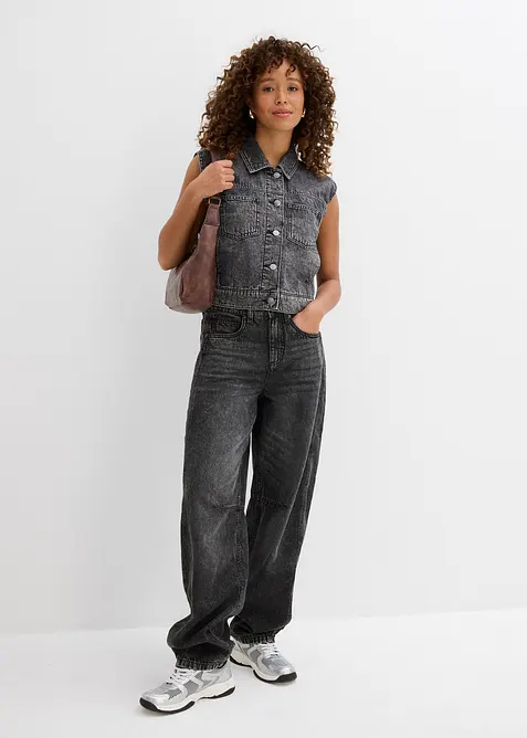 Gilet sans manches en jean, bonprix