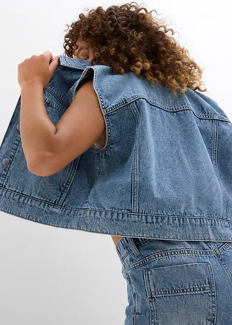Gilet sans manches en jean, bonprix