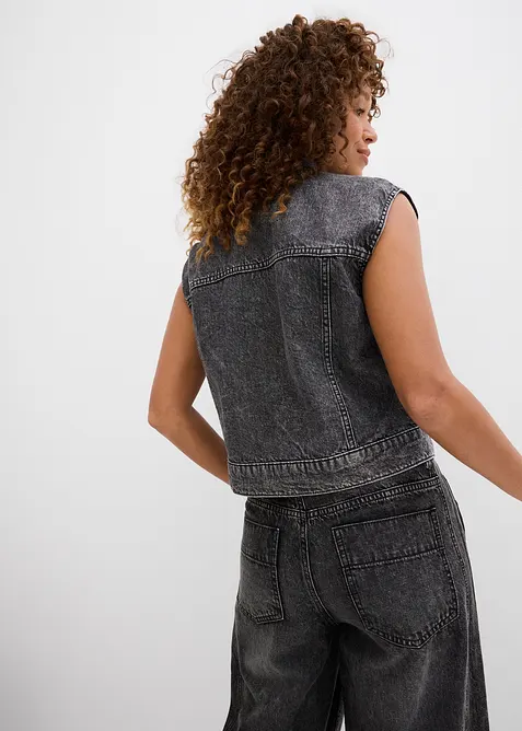 Gilet sans manches en jean, bonprix