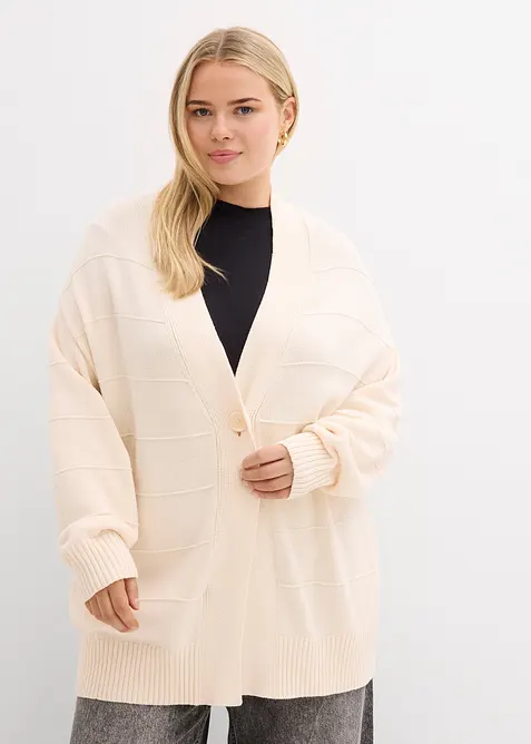 Gilet long en maille, bonprix