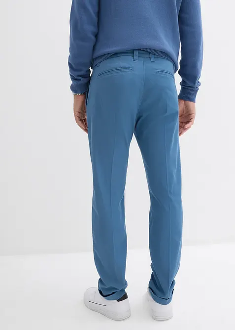 Pantalon droit à pinces en twill de coton, Regular, bonprix