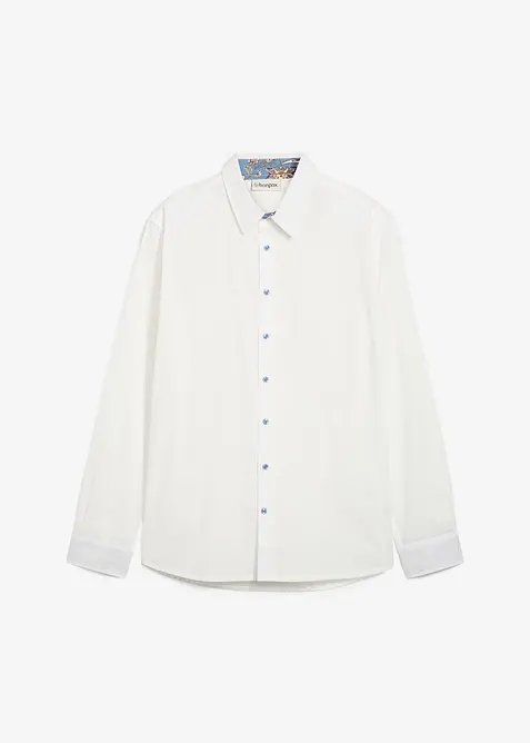 Chemise habillée 100% coton à détails contrastants, regular, bonprix