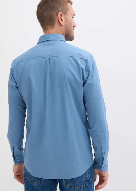 Chemise 100% coton avec applications coudes, bonprix