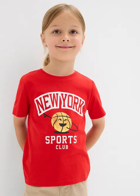 Lot de 2 T-shirts 100% coton, bonprix